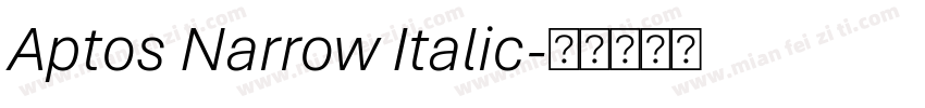 Aptos Narrow Italic字体转换